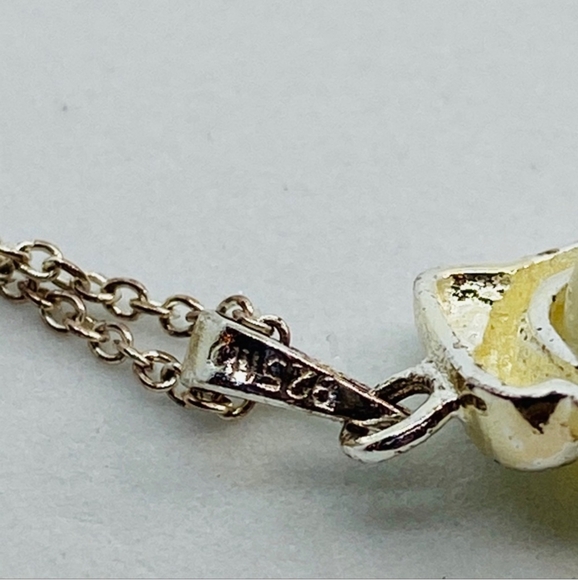 Vintage Dolphin Ball 925 Silver Italy Pendant Necklace - Picture 5 of 5